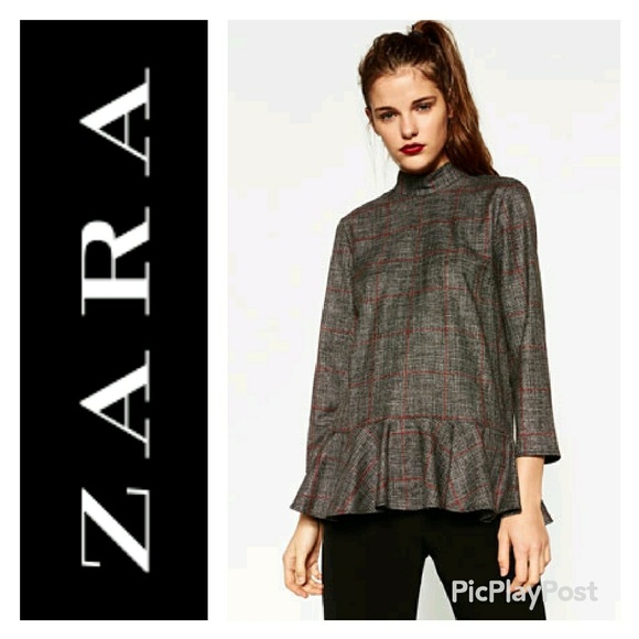 zara peplum blouse